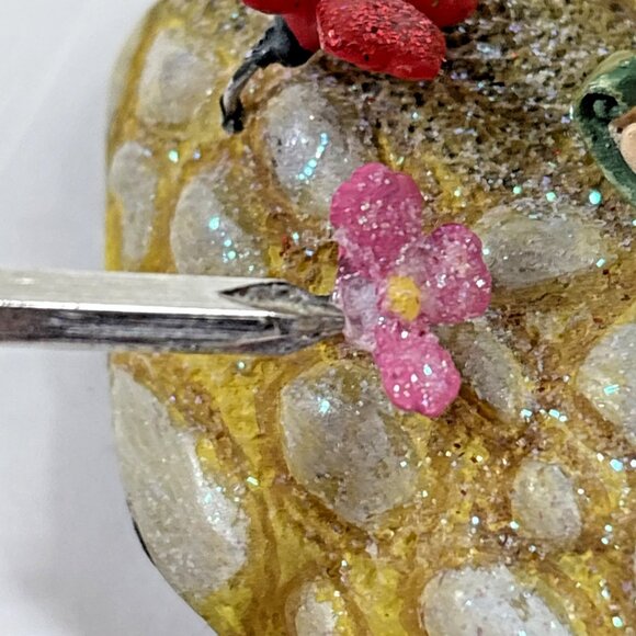 Tutti Frutti Strawberry Fairy Department 56 Stocking Mantel Hanger Christmas - Picture 10 of 12